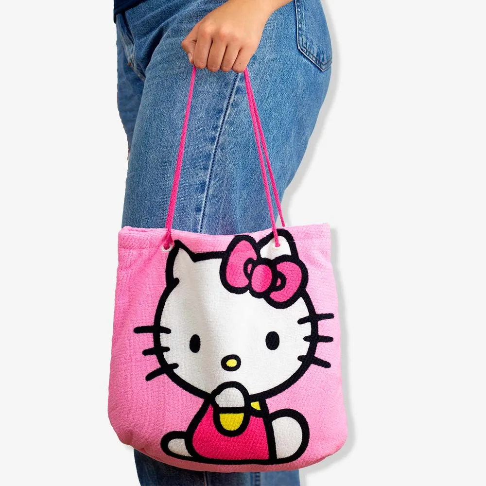 TOALHA DE PRAIA 2 EM 1 SACOLA HELLO KITTY - Imagem 3