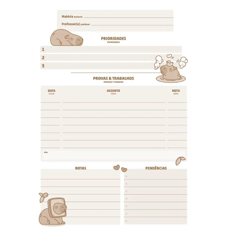 CADERNO 10X1 CAPIVARA - Imagem 5