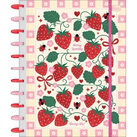 CADERNO TILIDISCO 10X1 MORANGO