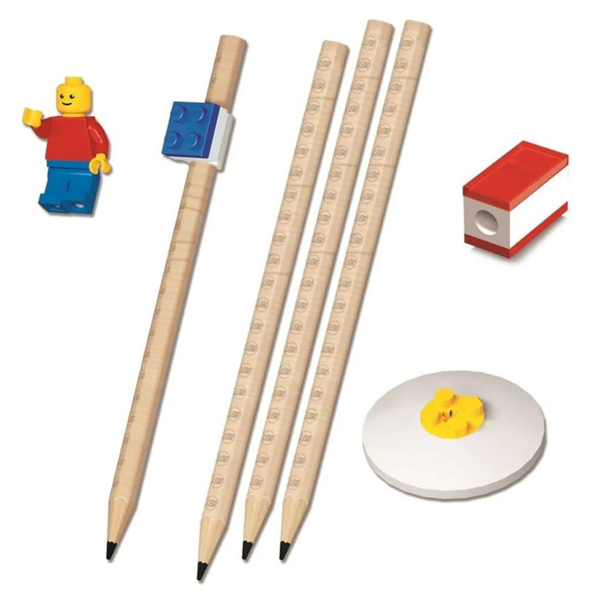 KIT LAPIS C/BOR APONTADOR LEGO JANDAIA - Imagem 2