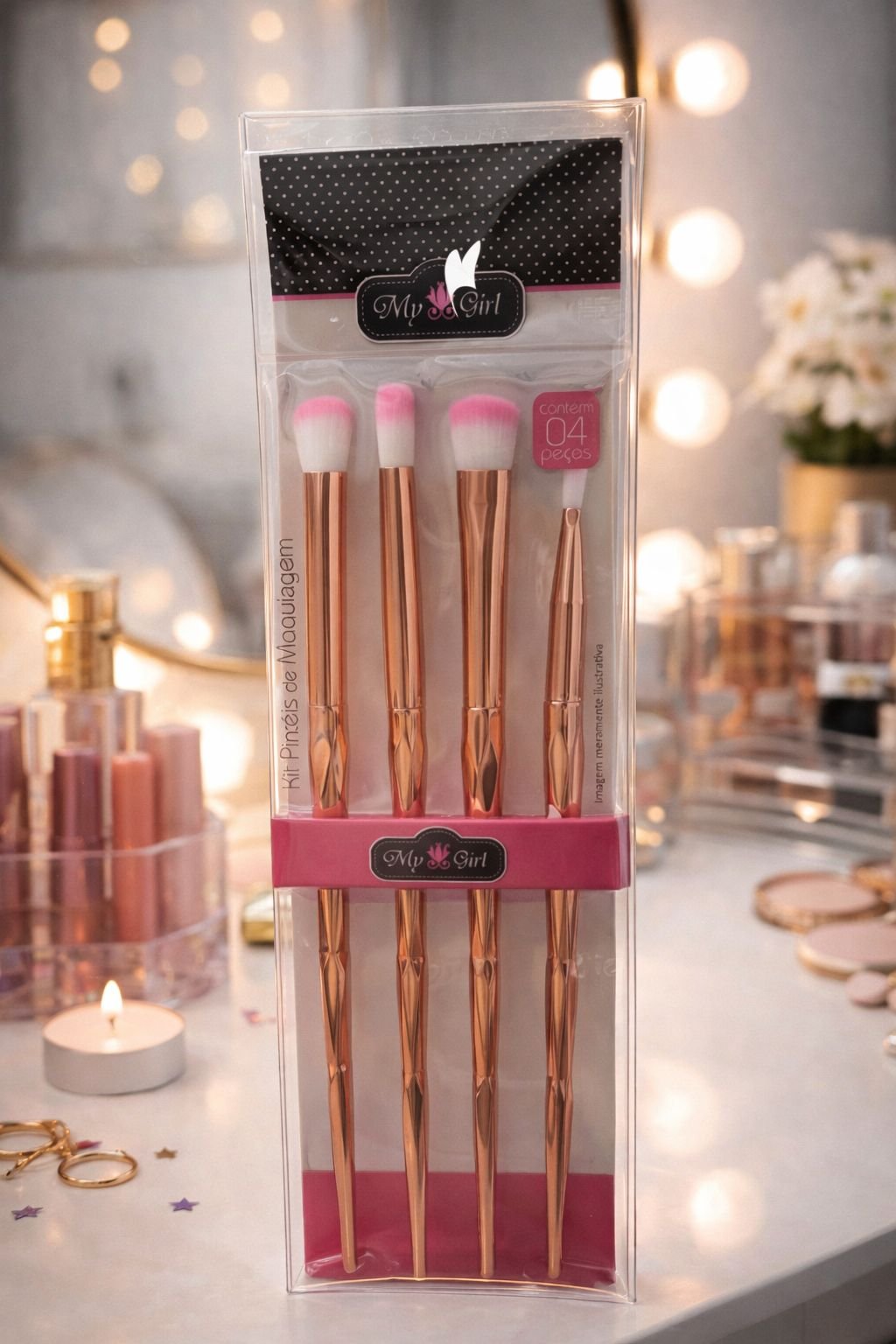 KIT PINCEIS MAQUIAGEM C/4