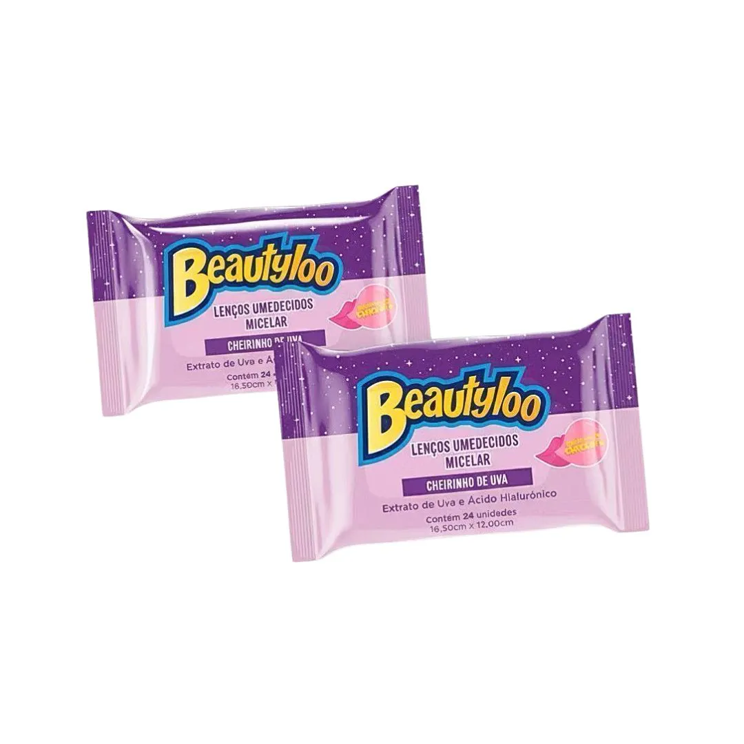 LENÇO UMEDECIDO BEAUTYLOO UVA