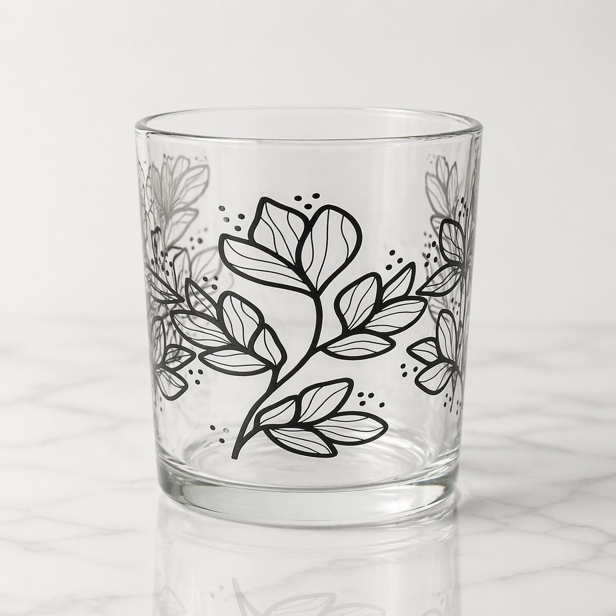 CANECA DE VIDRO FLOR 340ML - Imagem 4