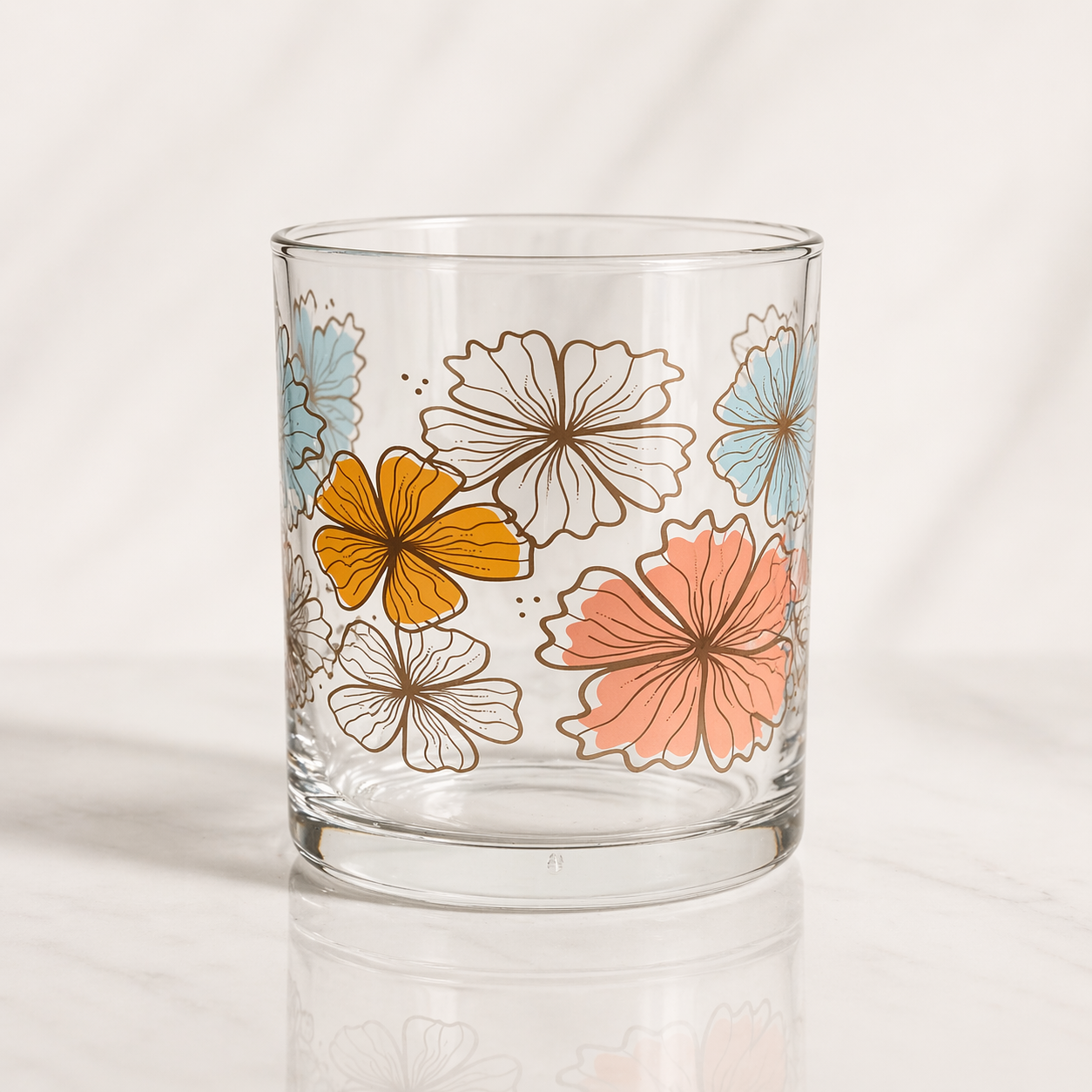 CANECA DE VIDRO FLOR 340ML - Imagem 2