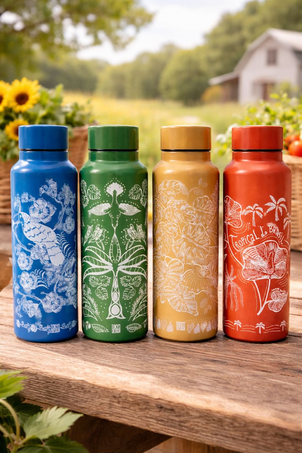 GARRAFA INOX 800ML TROPICAL