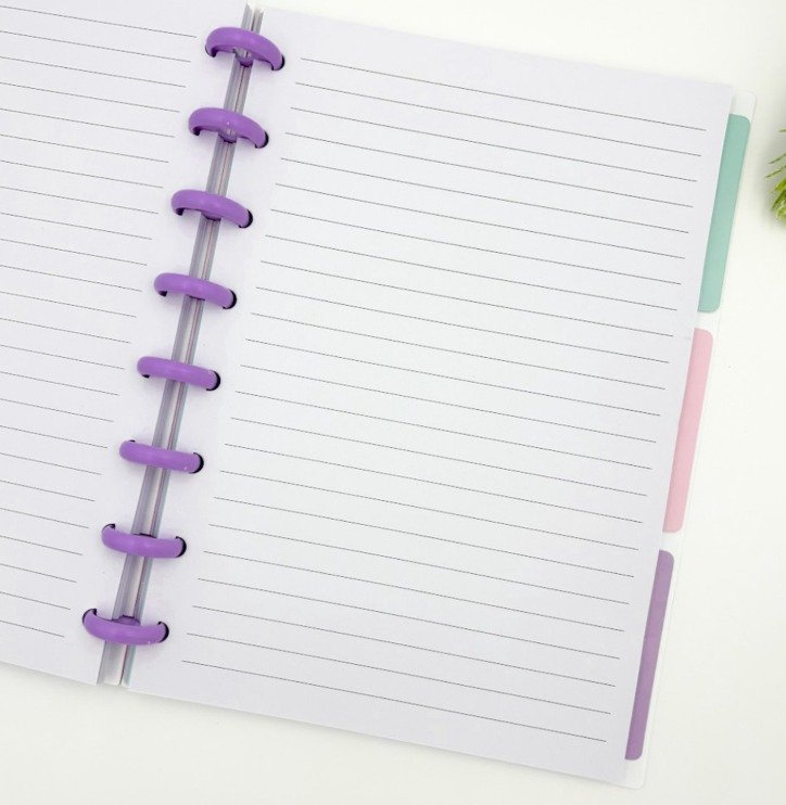 CADERNO DE DISCO A5 80FLS FRASES - Imagem 3