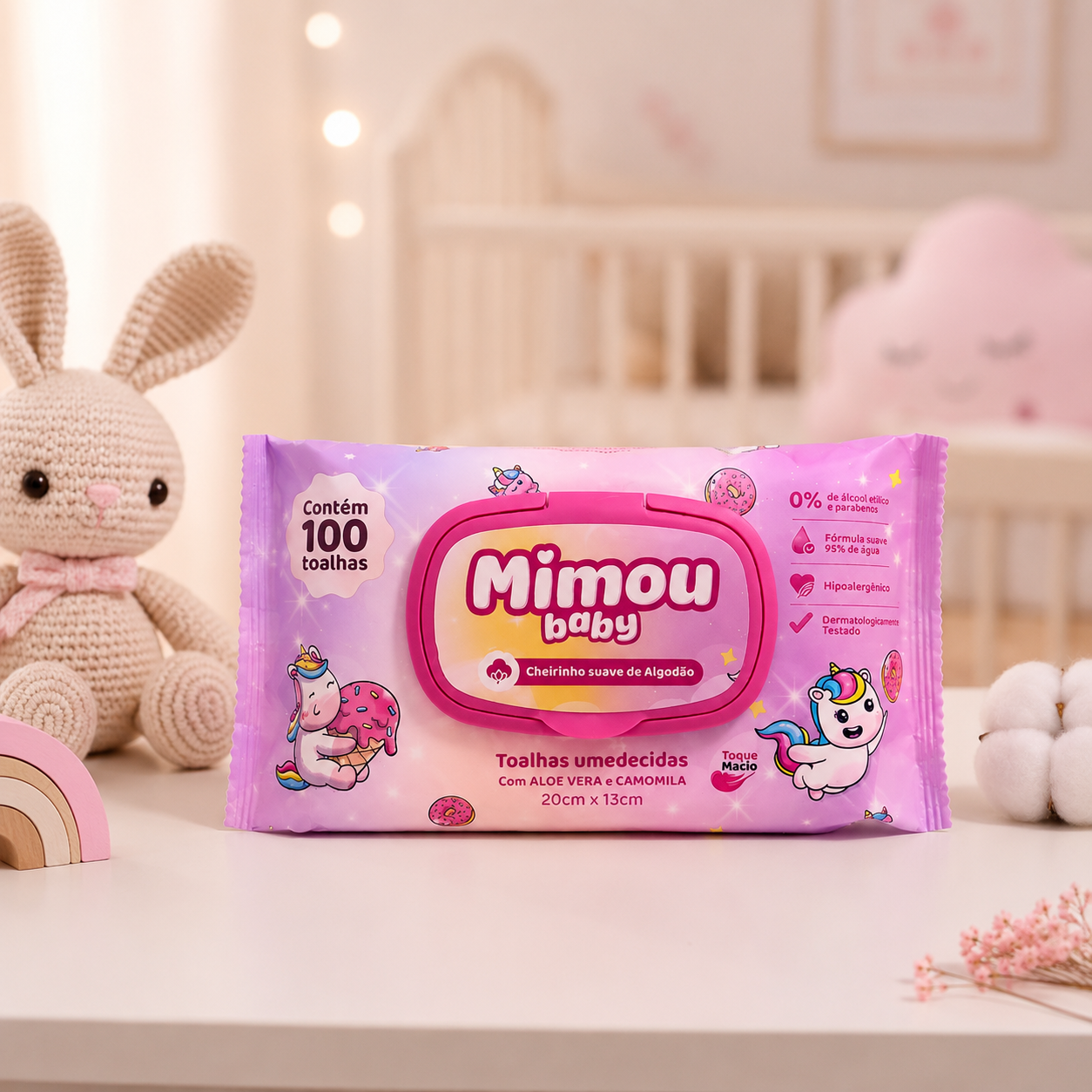 LENCO INFANTIL MIMOU BABY FACE BEAUTIFUL