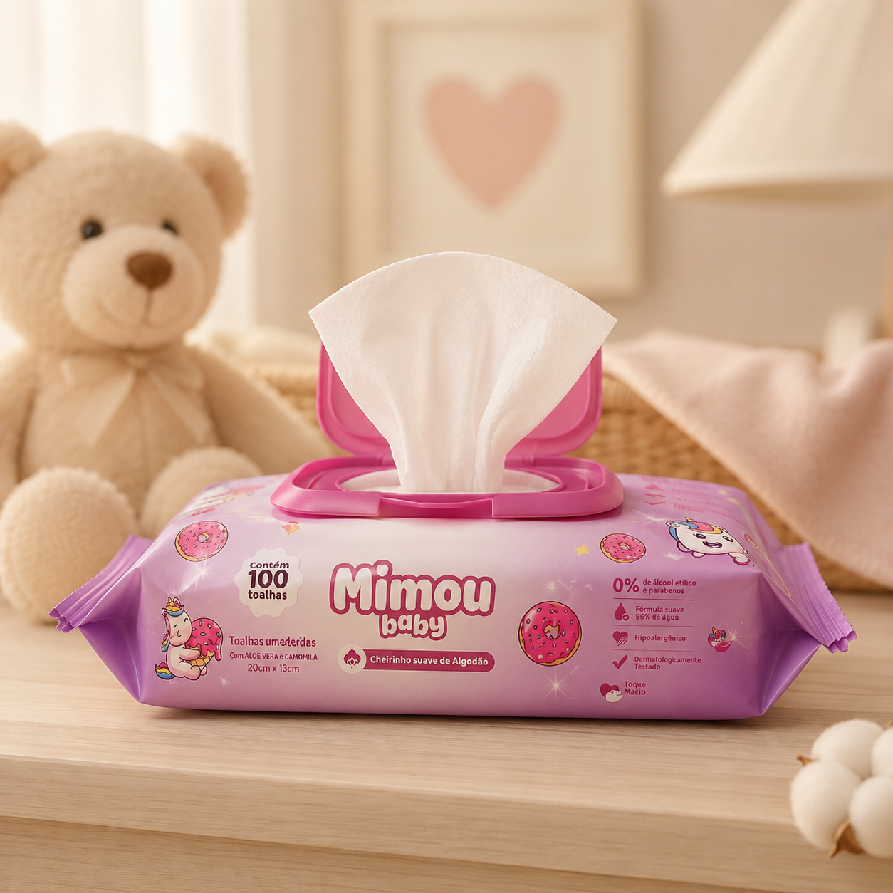 LENCO INFANTIL MIMOU BABY FACE BEAUTIFUL - Imagem 2
