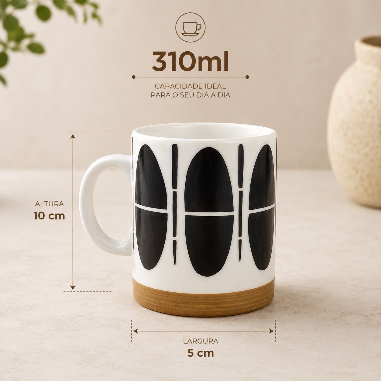 CANECA CERAMICA 310ML ORGANICA - Imagem 2