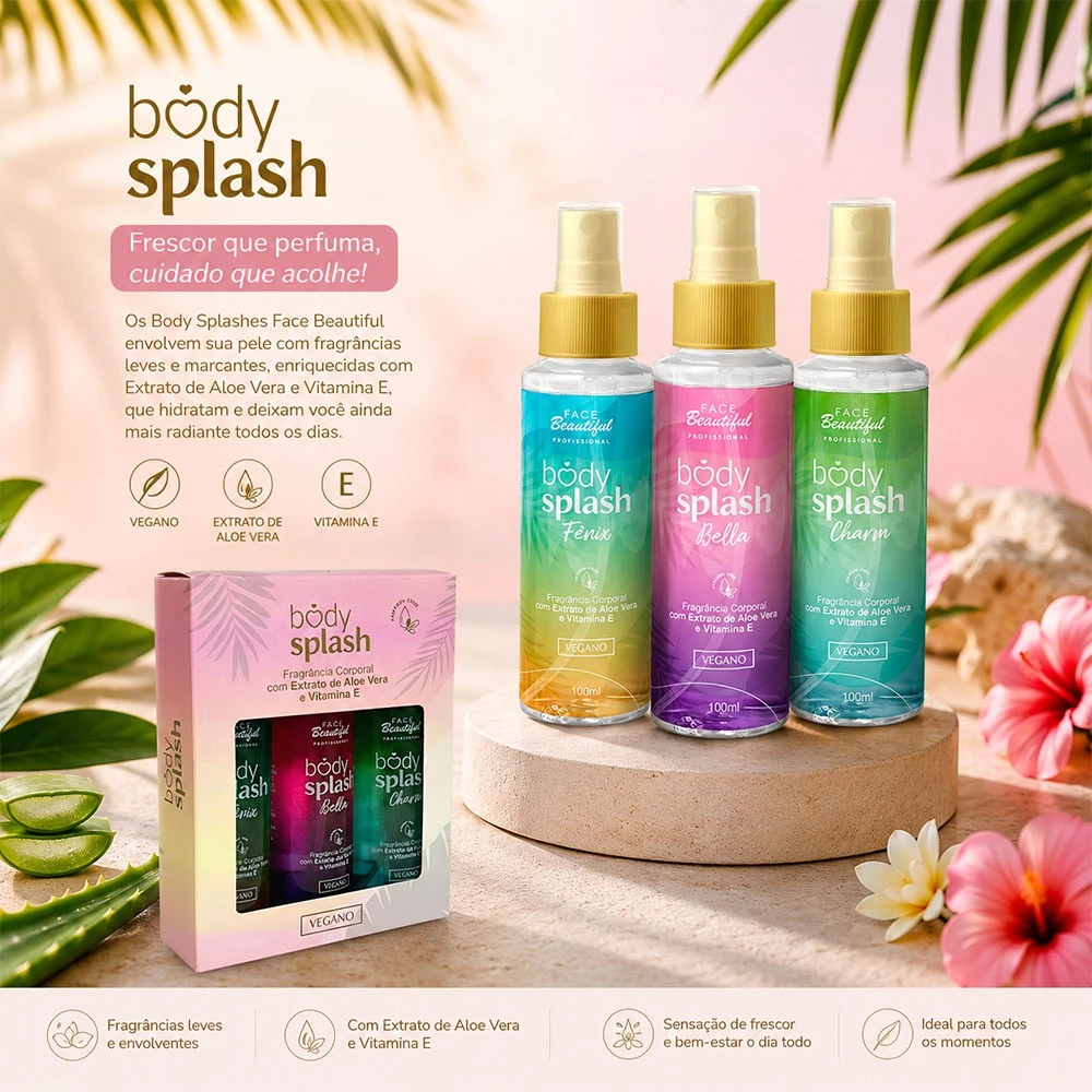 KIT C/3 BODY SPLASH SORTIDO FACE BEAUTIFUL - Imagem 2