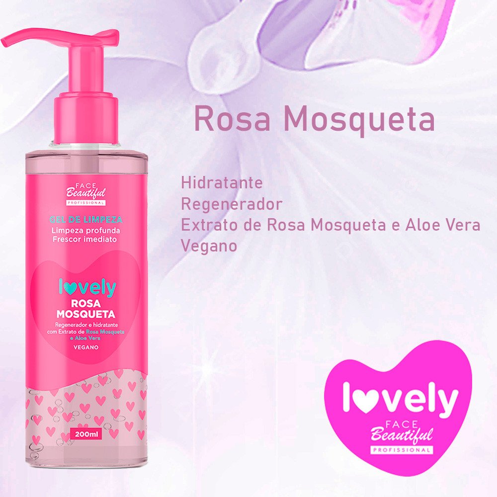 GEL LIMPEZA ROSA MOSQUETA 200ML FACE BEAUTIFUL - Imagem 2