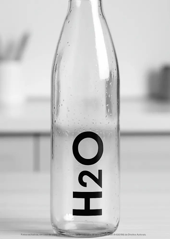 GARRAFA VIDRO 750ML H2O