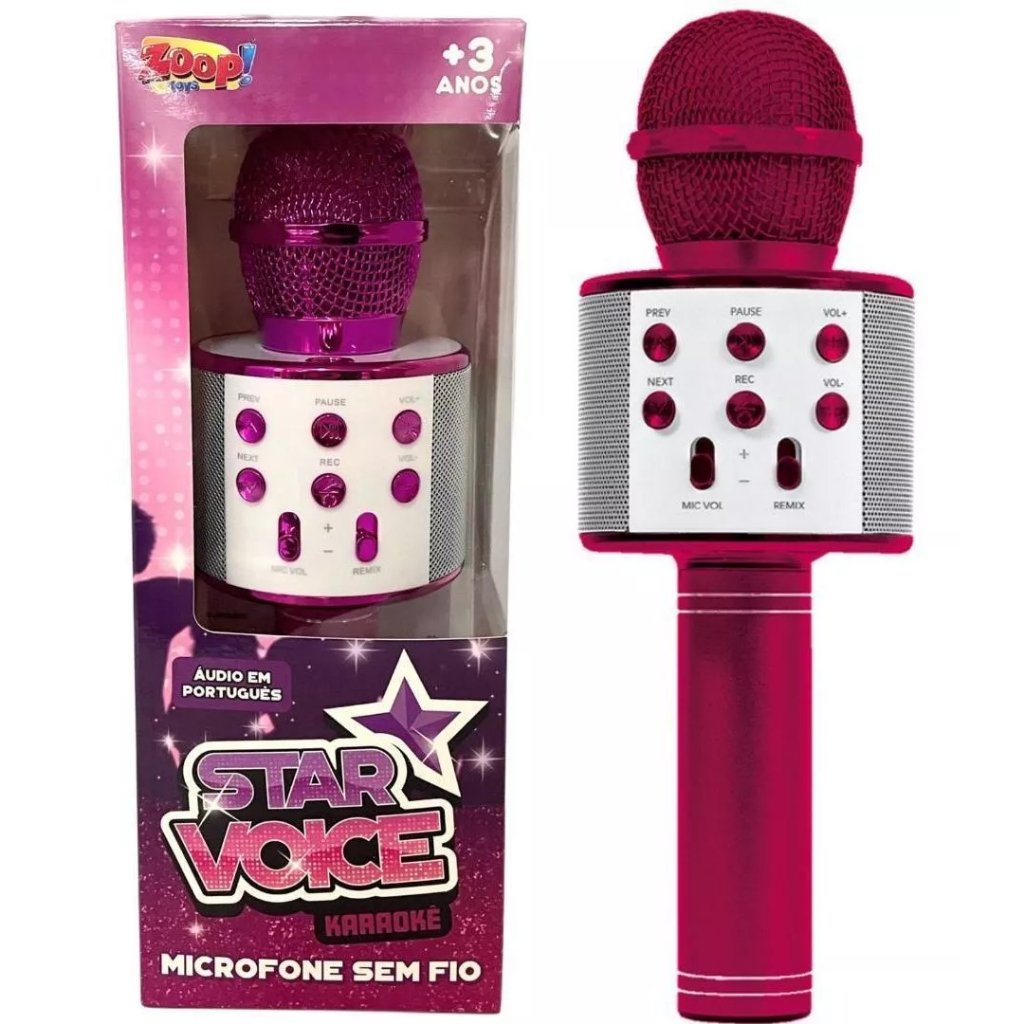 MICROFONE PINK STAR VOICE